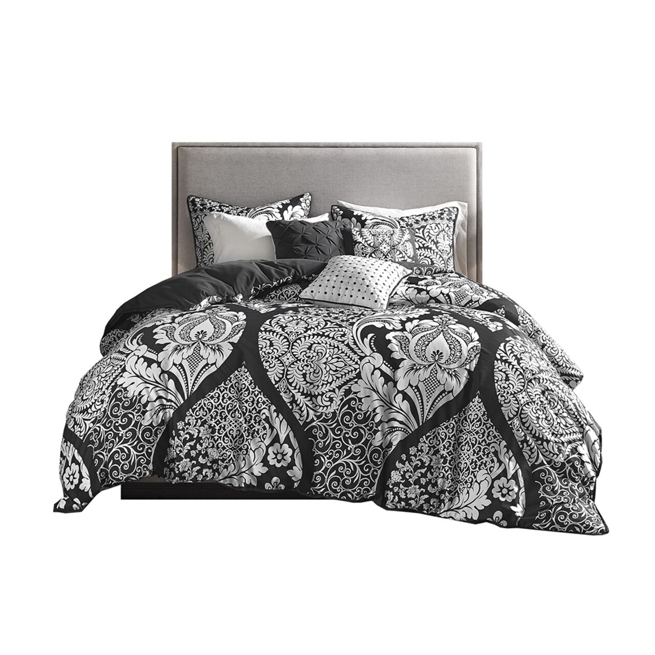 Gracie Mills Muriel Damask Delight 6-Piece Duvet Cover Set - Grace-3134